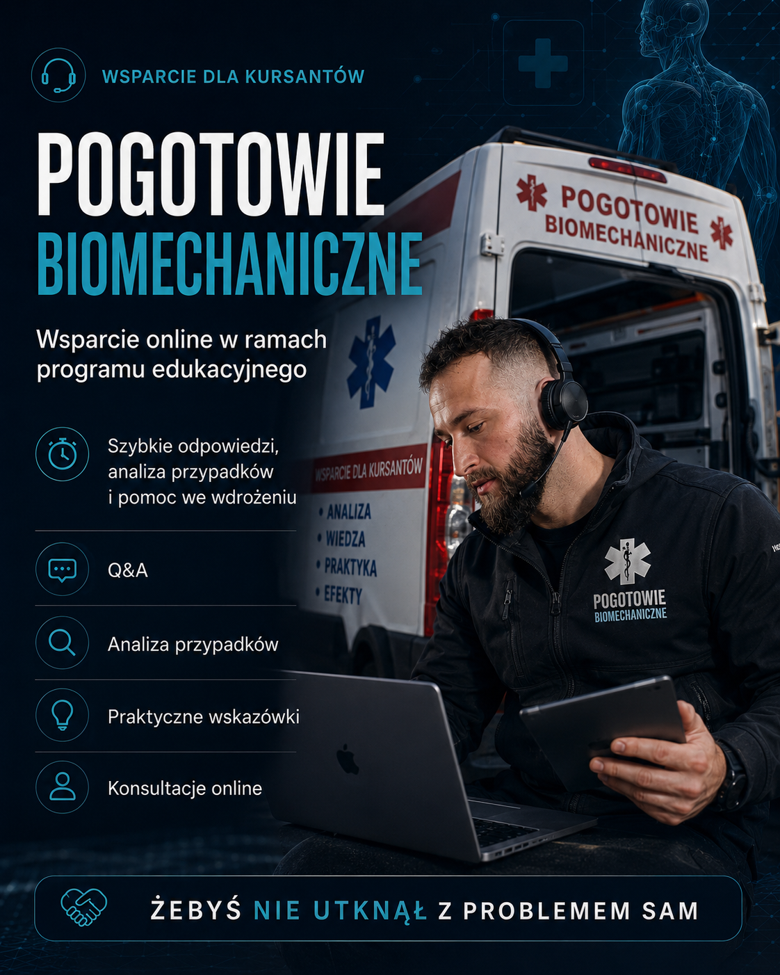 Pogotowie Biomechaniczne — wsparcie online w ramach programu